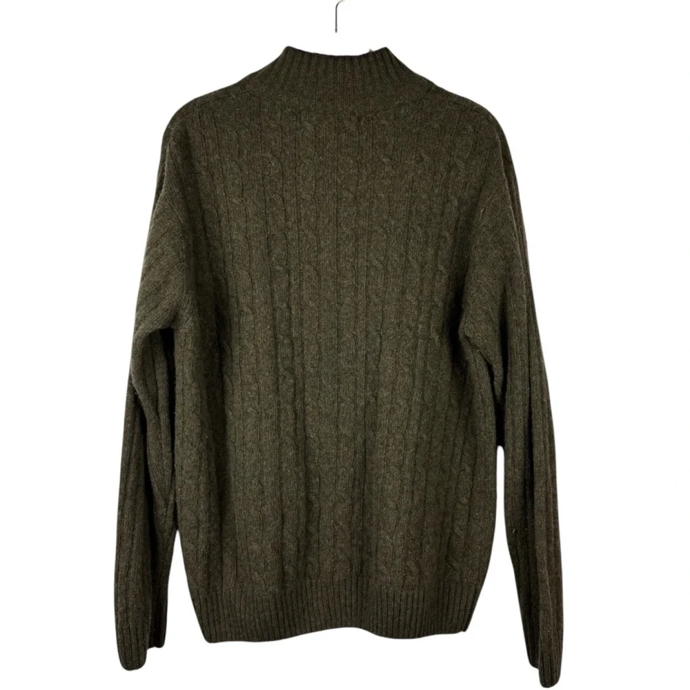 Daniele Blasi Wool blend 1/4 zip Men’s Sweater Brown Size L Preppy Collegiate
